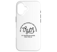 Stampa di San Massimiliano Kolbe con scritta "No One Can Change Truth" Custodia per iPhone 16