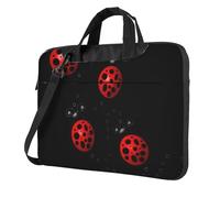 Stampa di tracce di coccinella di arte borse convenienti del computer portatile elegante e protettivo stile unico della borsa del computer, Nero , 13 inch