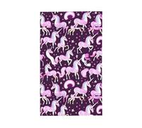 Stampa di unicorni rosa bandiera decorativa per esterni per tutte le stagioni modello su un solo lato cortile portico patio