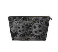 Stampa di vecchi ingranaggi in metallo, Borsa per il trucco Borsa per cosmetici Borsa da toilette da viaggio portatile Borsa da toilette