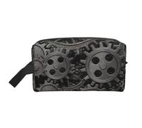 Stampa di vecchi ingranaggi in metallo, Borsa per il trucco Borsa per cosmetici Borsa da viaggio portatile da viaggio Borsa per trucco Organizer