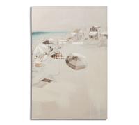 Stampa Dipinta Beach 2 80x3x120 cm in Legno e Tessuto