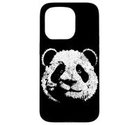 Stampa effetto invecchiato con faccia di panda gigante Custodia per iPhone 15 Pro