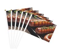 Stampa fast food leggera bandiera palmare bandiere fronte-retro partito parata decorazione casa celebrazioni