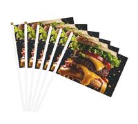 Stampa fast food leggera bandiera palmare bandiere fronte-retro partito parata decorazione casa celebrazioni