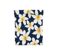 Stampa Fiore di Plumeria Frangipani bianco tropicale, Spremere il portafoglio superiore da donna Borsa portaoggetti Piccola portamonete Portamonete