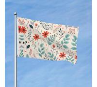 Stampa floreale Bandiera stampata su entrambi i lati (91,4 x 152,4 cm), grande bandiera da giardino, bandiera decorativa per esterni festivi