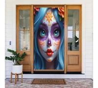 Stampa floreale con donne n. 437 coperture decorative per porta, decorazioni per interni ed esterni, primavera, estate, autunno, inverno, Halloween, Natale, decorazioni per la casa