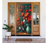 Stampa floreale luminosa n. 222 coperture decorative per porta, decorazioni per interni ed esterni, primavera, estate, autunno, inverno, Halloween, Natale, decorazioni per la casa