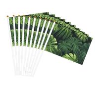 Stampa foglie tropicali verdi facilitazione bandiera palmare leggera parata decorazione casa eventi uso versatile