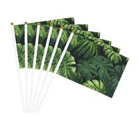 Stampa foglie tropicali verdi facilitazione bandiera palmare leggera parata decorazione casa eventi uso versatile