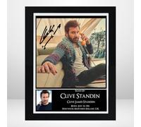 Stampa fotografica autografata di Clive Standen, opera d'arte da parete (25,4 x 30,5 cm), decorazione per casa e ufficio