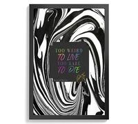 Stampa fotografica incorniciata con citazione di Hunter S. Thompson | too weird to live, too rare to die | pre-firmata | carta lucida | formato A4 (21 x 29,7 cm)