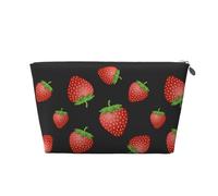 Stampa fragola rosa fragola, Borsa da toilette Borsa per trucco Borsa per cosmetici Borsa da toilette da viaggio portatile