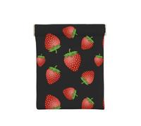 Stampa fragola rosa fragola, Spremere il portafoglio superiore da donna Borsa portaoggetti Piccola portamonete Portamonete