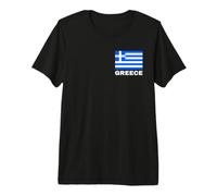 Stampa Frontale Bandiera Greca Ellas Hellas Grecia Patriot Hellenic Maglietta Premium