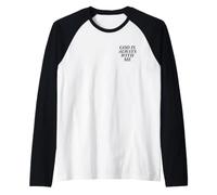 Stampa Fronte e Retro con Scritta God is Always with Me, salmo 23 4 Maglia con Maniche Raglan