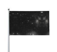 Stampa galassia bianca e nera Bandiere decorative per esterni 0,9 x 1,5 m leggere e belle adatte per cortili all'aperto e celebrazioni di festival.
