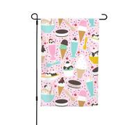 Stampa gelato dolce resistente allo sbiadimento bandiere da giardino per tutte le stagioni bandiera all'aperto decorazione del cortile per portici