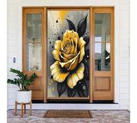 Stampa gialla rosa nera n. 159 coperture decorative per porte, decorazioni per interni ed esterni, primavera, estate, autunno, inverno, Halloween, Natale, decorazioni per la casa