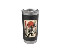 Stampa giapponese Bigfoot Samurai Forest Spirit Ukiyo-e Style Bicchiere termico in acciaio inox doppia parete
