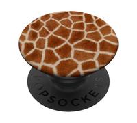 Stampa giraffa a pois marroni Safari Animal Pattern PopSockets PopGrip Adesivo
