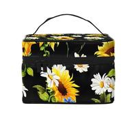 Stampa Girasoli Camomilla, Borsa per il trucco Borsa per cosmetici Borsa da viaggio portatile da viaggio Astuccio per matite
