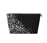 Stampa glitter bianco nero, Borsa da toilette Borsa per trucco Borsa per cosmetici Borsa da toilette da viaggio portatile
