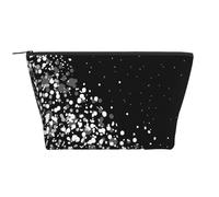 Stampa glitter bianco nero, Borsa da toilette Borsa per trucco Borsa per cosmetici Borsa da toilette da viaggio portatile