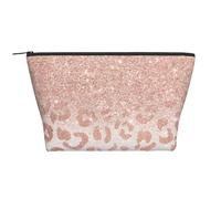 Stampa glitter oro rosa, Borsa da toilette Borsa per trucco Borsa per cosmetici Borsa da toilette da viaggio portatile