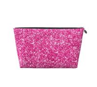 Stampa glitter rosa acceso, Borsa da toilette Borsa per trucco Borsa per cosmetici Borsa da toilette da viaggio portatile