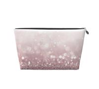 Stampa glitter rosa, Borsa da toilette Borsa per trucco Borsa per cosmetici Borsa da toilette da viaggio portatile