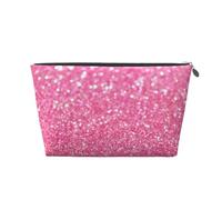 Stampa glitter rosa scintillante, Borsa da toilette Borsa per trucco Borsa per cosmetici Borsa da toilette da viaggio portatile