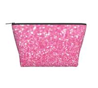 Stampa glitter rosa scintillante, Borsa da toilette Borsa per trucco Borsa per cosmetici Borsa da toilette da viaggio portatile