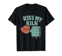 Stampa grafica vintage a fumetti Kiss My Kiln Maglietta
