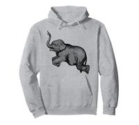 Stampa Happy Leaping Elephant Felpa con Cappuccio