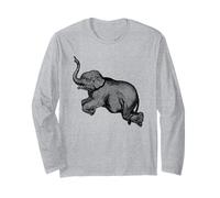Stampa Happy Leaping Elephant Maglia a Manica