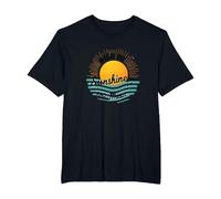 Stampa High on Sunshine And Music Summer Vibes Maglietta, Uomo Taglie Grandi, Nero, 3X Tall