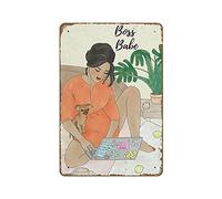 Stampa illustrazione Girl Power Femminism Office Decor 21st Birthday Gift for Her Fashion Wall Art Novità Retro Metallo Tin Sign Home Decor Piastra Wall Art Sign 20,3 x 30,5 cm