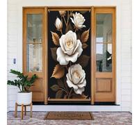 Stampa in oro bianco rosa n. 198 coperture decorative per porte, decorazioni per interni ed esterni, primavera, estate, autunno, inverno, Halloween, Natale, decorazioni per la casa