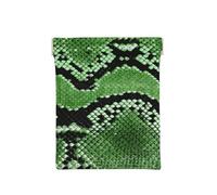 Stampa in pelle di serpente verde, Spremere il portafoglio superiore da donna Borsa portaoggetti Piccola portamonete Portamonete