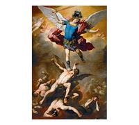 Stampa in Poster o Tela Canvas 100% QUALITà ITALIA - Luca Giordano - Caduta degli angeli ribelli - effetto Dipinto Idea Regalo Casa quadro cucina stanza da letto soggiorno (TELA CANVAS, 40X60 CM)