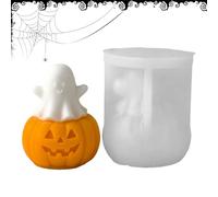 Stampa in Silicone a Forma di 3D - Stampo 3D Per Cemento Fantasmi Halloween Con Eretta,Strumento Antiaderente Per Artigianato Per Cioccolato Muffin Cemento Dolci Argilla Sapone Resina