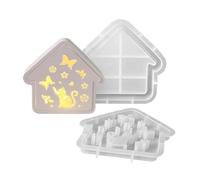 Stampa in Silicone per Casa - Stampo per Resina a Forma di Gatto per la Casa | Accessorio Creativo per Decorare Scrivoria Camera dei Bambini Giardino Salone Natale Halloween