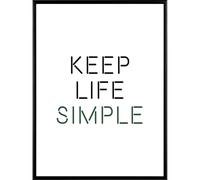 Stampa incorniciata immagine "Keep life simple" 20 x 25 cm