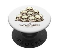 Stampa invecchiata con teschi per luci, motivo: Le catacombe di Parigi PopSockets PopGrip Adesivo