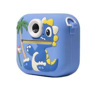 Stampa istantanea della macchina fotografica dei bambini con la custodia del silicone del dinosauro dello schermo da 2,4 pollici batteria ricaricabile incorporata nel lettore musicale di gioco I
