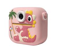 Stampa istantanea della macchina fotografica dei bambini con la custodia del silicone del dinosauro dello schermo da 2,4 pollici batteria ricaricabile incorporata nel lettore musicale di gioco I