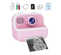 Stampa istantanea per fotocamera per bambini: comoda fotocamera per bambini | Videoregistratore HD 1080P, scheda da 32 GB 3 carta da stampa videocamera digitale per bambini per adulti bambini
