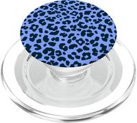 Stampa Leo Blue Design Gatto Predatore PopSockets PopGrip per MagSafe